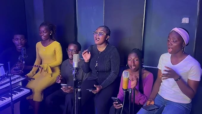 sing afrobeat background vocals, record rnb choir harmony