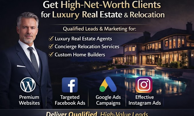 generate luxury real estate concierge relocation home builders leads website