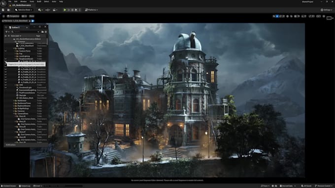create stunning unreal engine level design, lighting, vfx and 3d environments