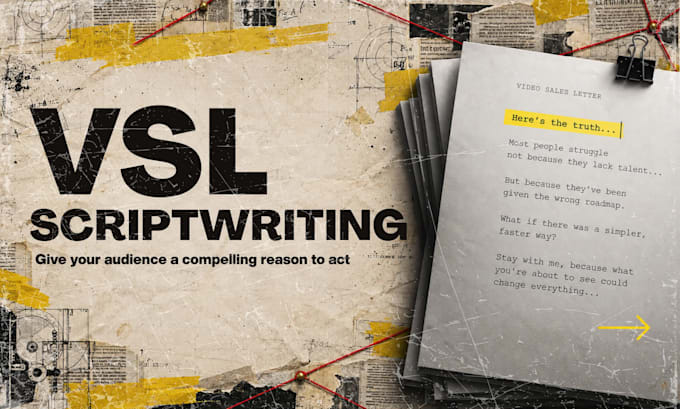 write a persuasive vsl script or video sales letter