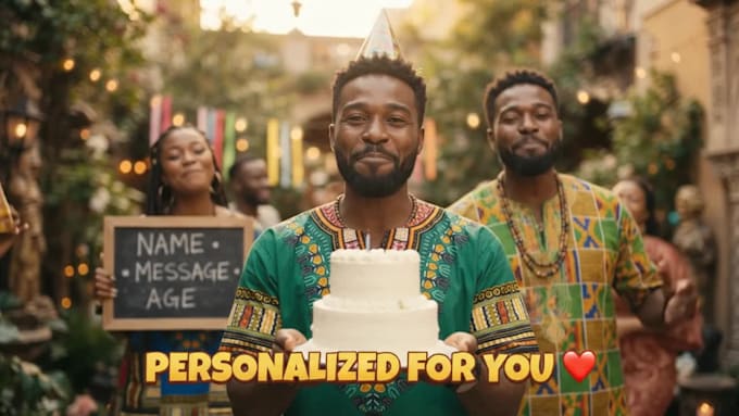 create a funny african birthday video