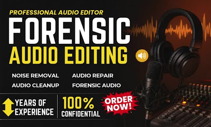 do forensic audio editing, noise reduction, cleanup, voice enhancement