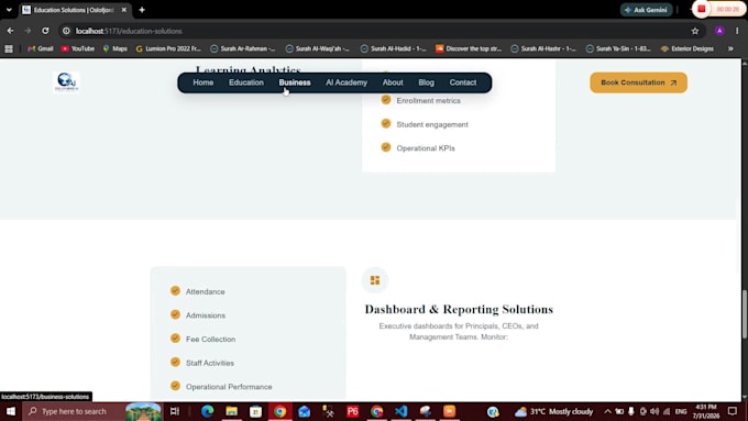 build a modern reactjs responsive website