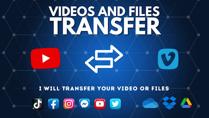transfer videos, files from vimeo to youtube or vice versa