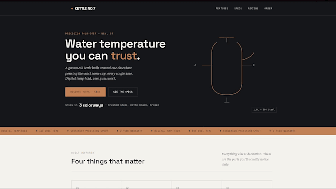 build a high converting custom landing page in HTML CSS js