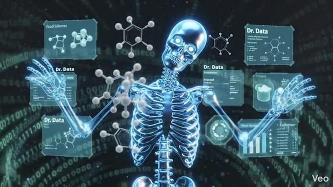 create dr data style ai skeleton animation shorts