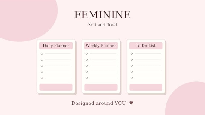 design custom printables planners checklists and organizers