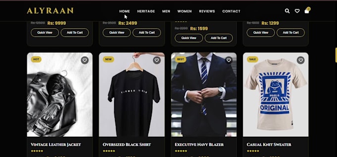 modern luxury ecommerce website