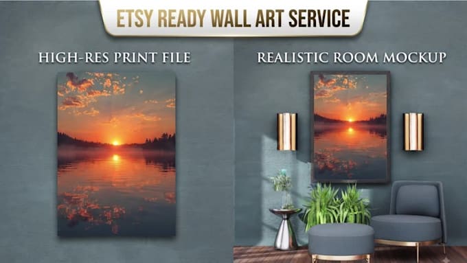 create digital wall art prints and custom home decor designs
