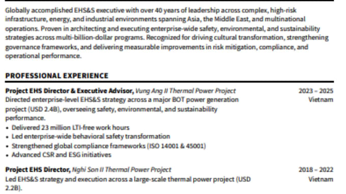 do ats executive resume for career