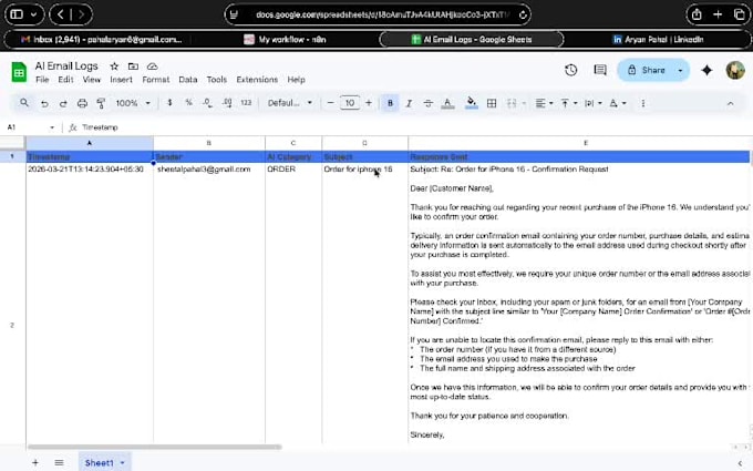 automate emails with ai using n8n and gemini