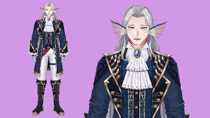 draw and rig live2d model 2d vtuber rigging vrc commission for avatar streamer