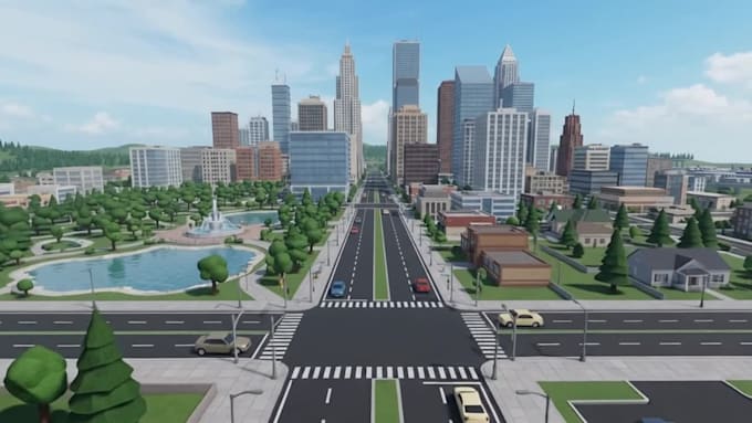 build custom roblox map, city map, simulator, game environment in roblox studio