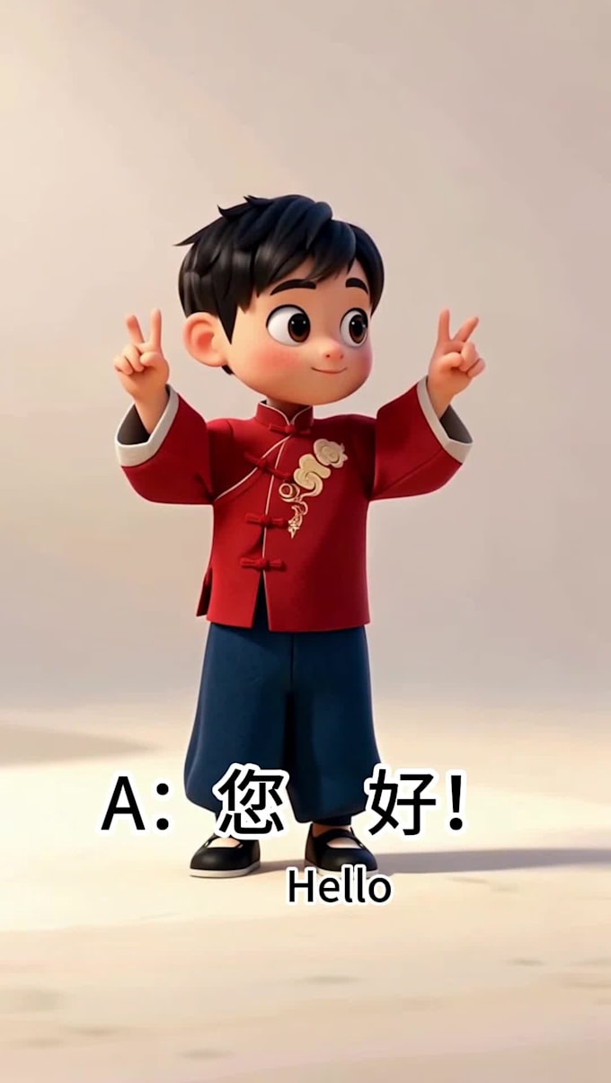 hsk1 chinese sentence custom animation for kids