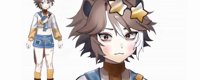 design live2d vtuber model 2dvtuber model rigging anime character vtuber avatar