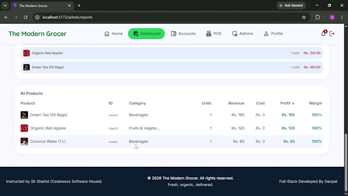 develop full stack website