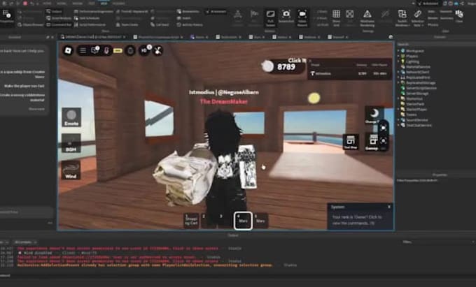 develop full roblox game with roblox map, roblox scripting, weapon, 3d model