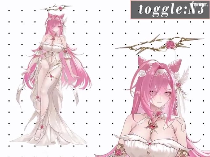 create live2d vtuber reference sheet model sheet vtuber factory ready tech pack