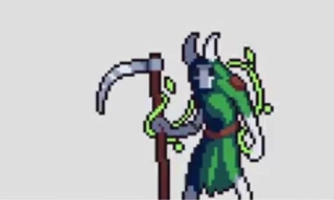 make pixel art character, sprite sheet, game assets, pixel animation