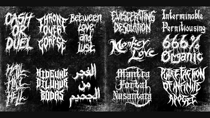 make professional band logo for metal