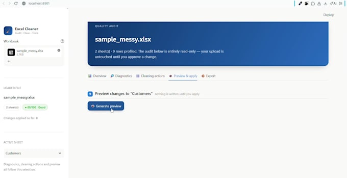 build an ai system to analyze excel and CSV files
