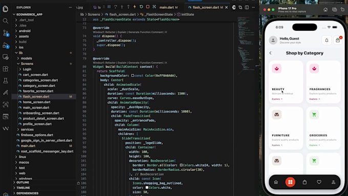 create a login and signup screen in flutter with firebase