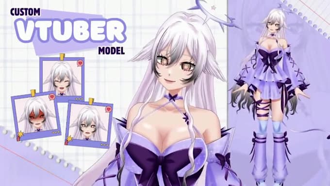 design and rig live2d vtuber model 3d vtuber model vtuber commission 2d anime
