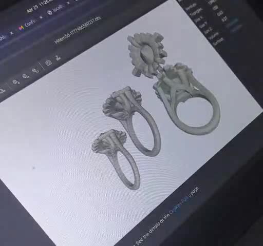 do custom 3d jewelry cad design rendering 360 turntable animation