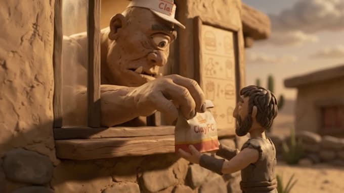 create cinematic claymation animation video for your project