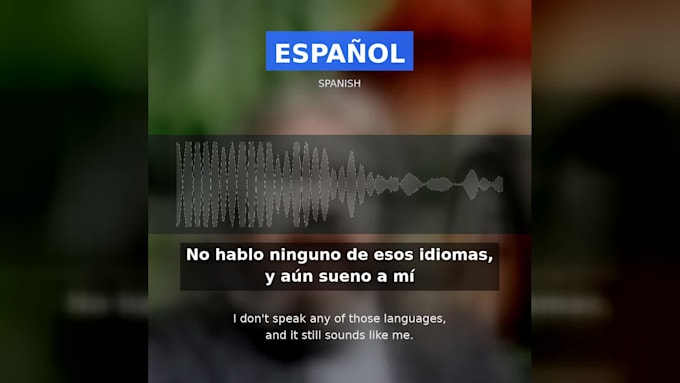 translate and dub your youtube video in your own voice, 75 languages