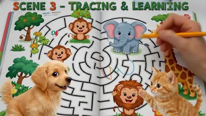 make activity pages for children with original illustrations