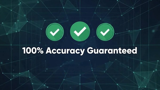 fast and accurate data entry work