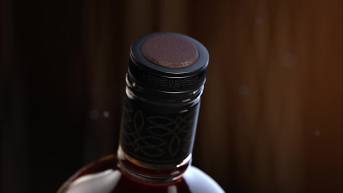 create 3d wine animation, bottle design and product mockup
