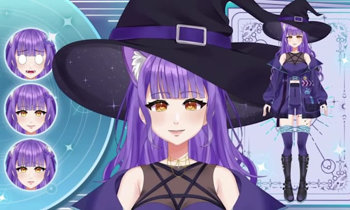 draw anime vtuber model pro live2d model nsfw vtuber rigging 3d vtuber model