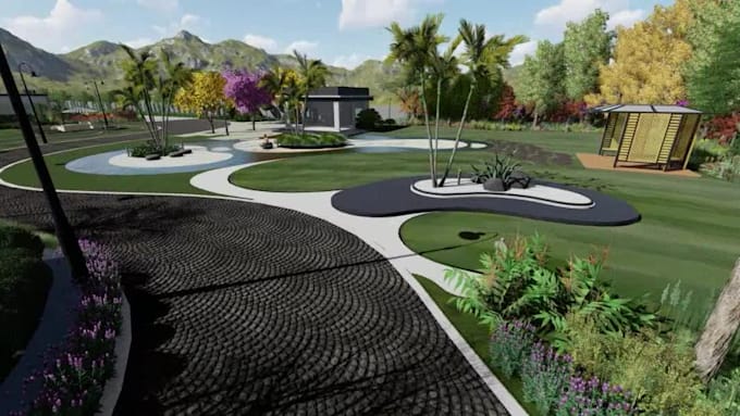 create detailed 3d landscape designs