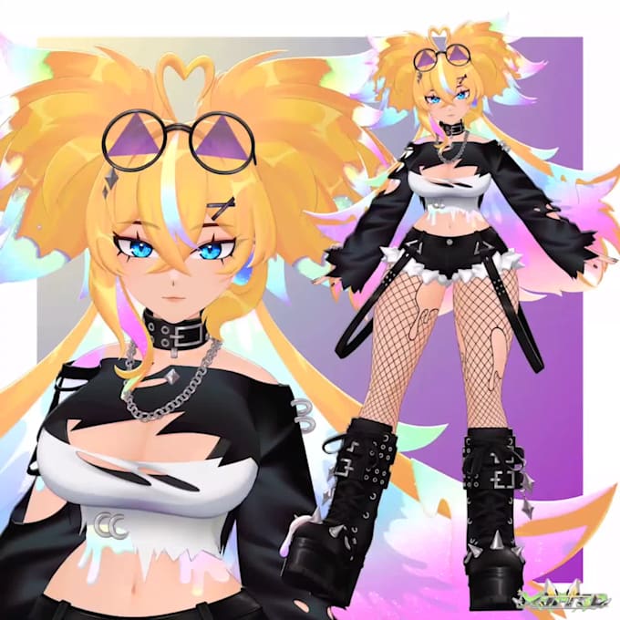 vtuber model, live 2d vtuber model, vtuber model and rigging for streaming