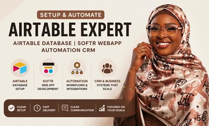 setup airtable database, softr webapp, airtable automation crm, airtable expert