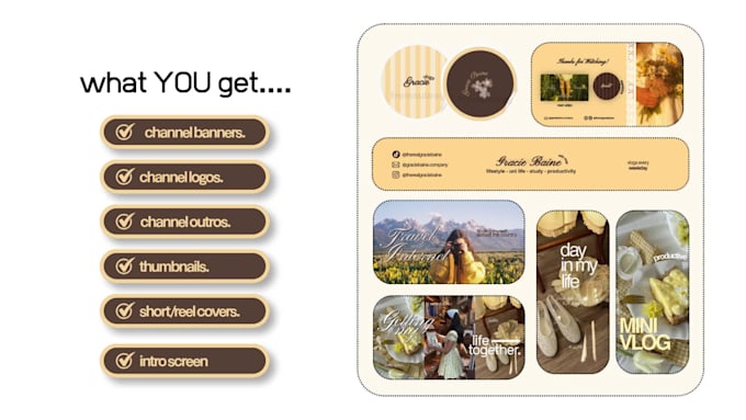 design a custom cohesive youtube branding kit