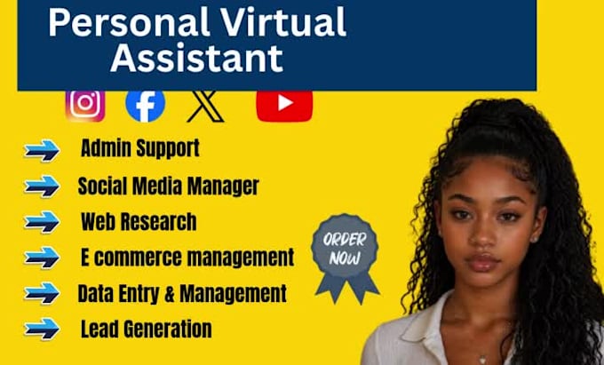 personal executive virtual assistant social media manager administrative adhd VA