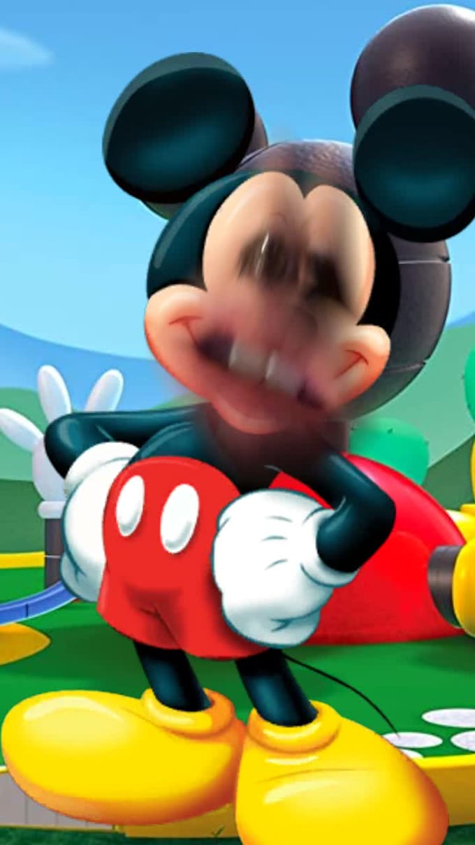 do a mickey mouse voice behind a mickey snapchat filter