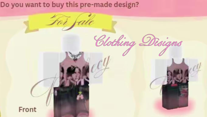 sell 2d roblox clothing design