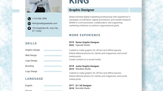 design your creative resume that stands out