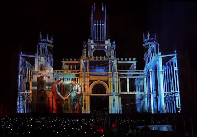 3d christmas projection mapping holiday animation facade mapping and led visual