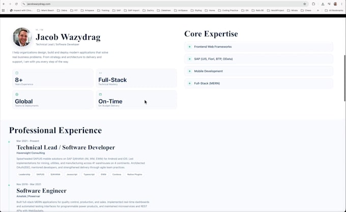 build a professional small business website