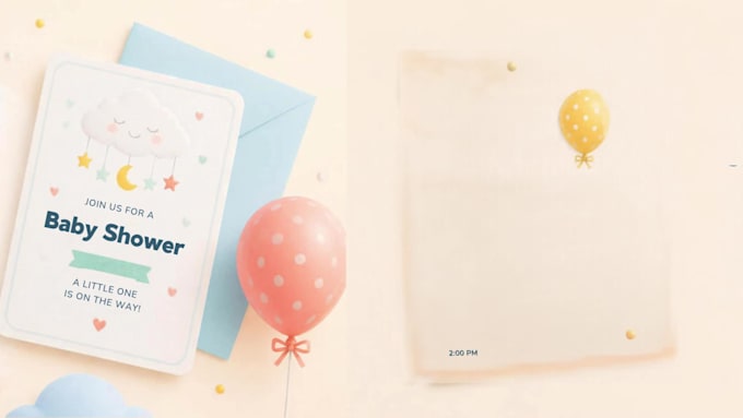 design a custom baby shower invitation, printable or digital