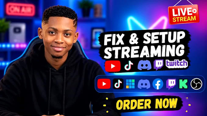 professional obs setup and optimization for twitch, youtube,kick,tiktok whatnot
