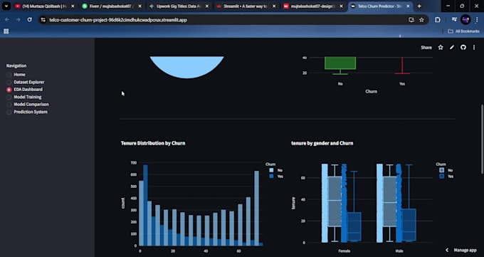build interactive streamlit dashboards and ml models