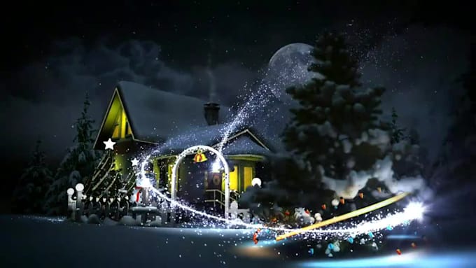 create a christmas holiday intro video