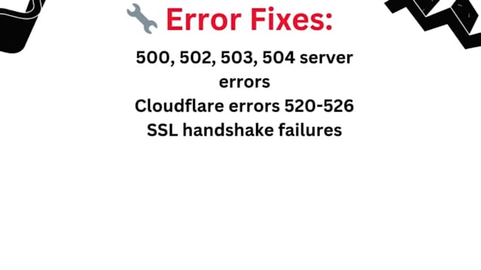 setup cloudflare SSL, CDN, ddos protection, fix dns, 5xx errors