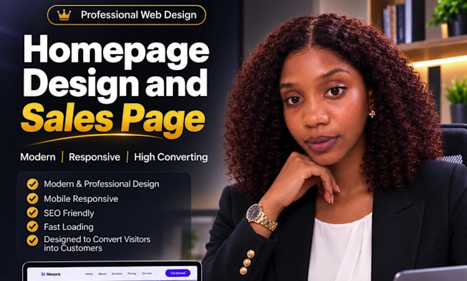 do homepage design, sales page